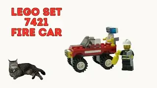 Building the Lego Set 7421 Fire Car - Time Lapse