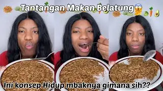 Viral Cewek Makan Belatung | beneran Mukbang belatung penuh 1 piring !