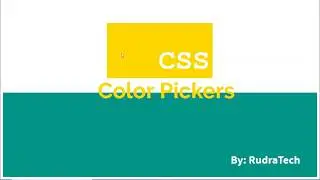 css Color Pickers | HTML Basics |
