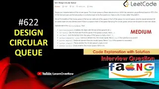 Design Circular Queue | LeetCode 622 | Circular Queue Implementation |  