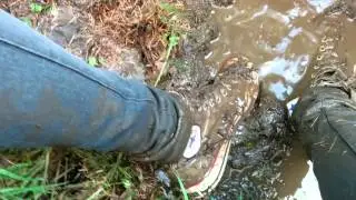 White converse, wet and muddy
