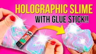 DIY HOLO SLIME 👌🏼  How to make HOLOGRAPHIC SLIME ✨ with GLUE STICK, ¡¡NO BORAX!!