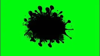 Ink splash green screen