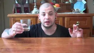 Liquid smoke in a glass