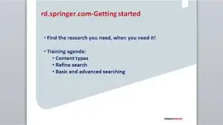 rd.springer.com Tutorial for Researching Technology Content
