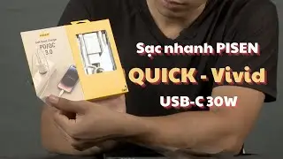 Sạc nhanh PISEN QUICK - Vivid USB-C 30W 1C1A CL1200 GaN EU