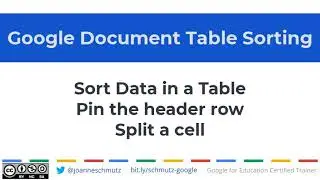 Sort Data in Tables in Google Documents