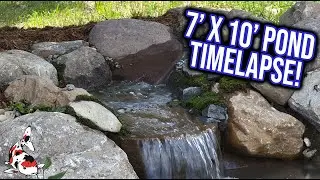 7' x10' Front Yard Pond in 60 seconds! - Timelapse