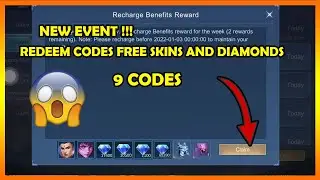 NEW EVENT🔥!!/REDEEM CODES FREE SKINS🔥 AND DIAMONDS IN MOBILE LEGEND BANG BANG/9CODES.