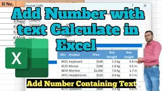 Crete a KG Format in MS Excel II Number Text Calculation in MS Excel II How to Add Text in No. II