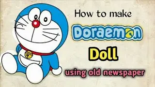 How to make doraemon doll at home without sewing and cotton | homemade doraemon doll