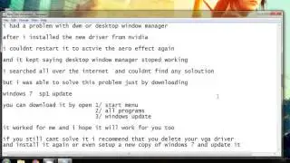 Desktop Window Manager stopped working fix