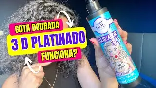 Gota DOURADA condicionador MATIZADOR 3D platinado CABELOS GRISALHOS CABELOS BRANCOS / CACHOS BRANCOS