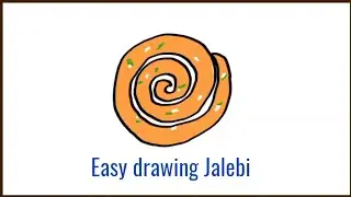 How to draw Jalebi || Diwali sweet Jalebi drawing