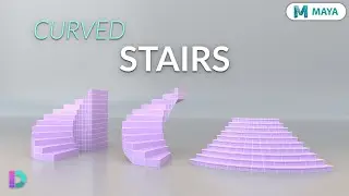 Model Stairs In Maya | Curved Stairs