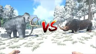 Mammoth VS Woolly Rhino | ARK Survival Evolved 2021