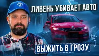Как уберечь машину в ливень и грозу, нюансы SKODA и VW
