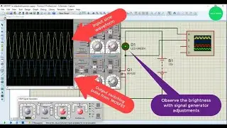 MOSFET switching  waveforms Proteus tutorial