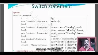 Switch case statement and examples