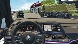 BMW X5M Steering Wheel Gameplay | City Car Driving simulator | Logitech 920