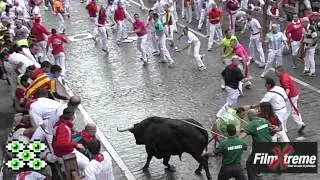 san fermin 2014 Encierro dia 9 cogida telefonica