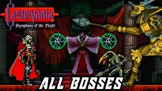 Castlevania: Symphony of the Night - All Bosses [No Damage]