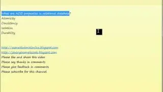 SQL Server Interview Questions and Answers-What are ACID properties in relational database