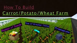(Tutorial) How to Build a Carrot Farm/Potato Farm/Wheat Farm in Hypixel Skyblock