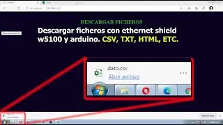 Descargar ficheros txt, csv de servidor web del Ethernet Shield W5100 Arduino