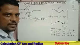 CNC Programming of arc & Radius| Calculation of Arc & Radius| Double Radius Calculation 