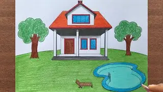 How to Draw a House in 1 Point Perspective