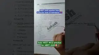 molecular basis of inheritance NEET 2024 question 📌 ⁉️ || #shorts #neet  #motivation #studyvibes