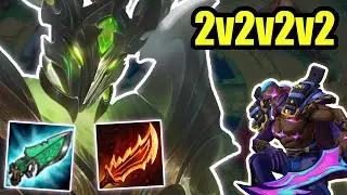 Thresh and Pyke are AMAZING On Arena 2v2v2v2! - Hextech Gunblade AD Thresh - League of Legends Arena