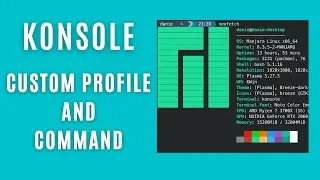 Open Konsole named Profiles, with own identification and a custom command, using a keyboard shortcut