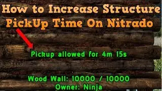 How to Increase Structure Pickup Time on your Nitrado Ark Survival Evolved server