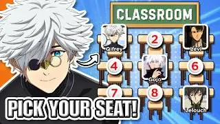 PICK YOUR SEAT! 🪑 Where Will You Sit in This Classroom? (Anime Boys) 🏫 | ANIME QUIZ 🔥