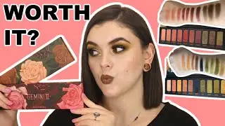 MELT COSMETICS GEMINI 1 & 2 PALETTE REVIEW |🌹 2 LOOKS AND SWATCHES 🌹