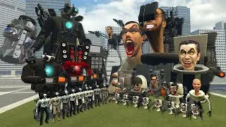ALL BOSSES CAMERAMANS VS ALL SKBIDI TOILET 51 in Garry's Mod!