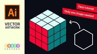 3x3x3 RUBIK'S CUBE | Easy Illustration Tutorial