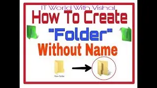 How to create folder without name | create folder nameless | Create folder without name any lap/desk