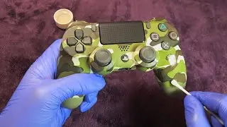ASMR PS4 Controller CLEANING & DETAILING (Camouflage)🎮| AIR COMPRESSOR IS BACK!