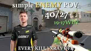 NAVI S1mple (40-27) Dust 2 FACEIT ENEMY POV Gameplay