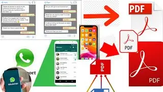 HOW TO CONVERT all WHATS APP chats into PDFs on your android phone