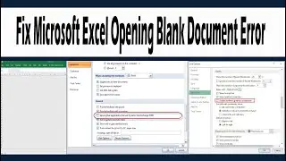 Fix Microsoft Excel Opening Blank Document Error | Excel Blank Page Worksheet Screen Problem