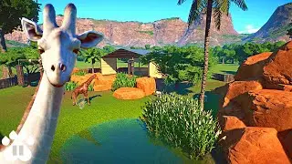 Our White Giraffe meets the Scimitar Horned Oryx | Eco-Zoo | Planet Zoo Franchise Mode Ep22