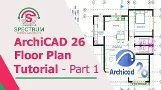 ArchiCAD 26 - How To Draw A Floor Plan In ArchiCAD 26 Tutorial For Beginners [Part 01]