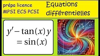 Équations différentielles  linéaires  1er ordre   y'-tan(x)y=sin(x)