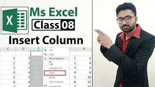 Inserting A New Column In Excel 2019/2016/2013/2010