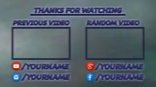 YouTube Video End Card/Outro Template! ($0.99)