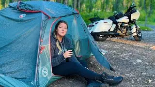 Solo Motorcycle Camping in BEAR territory! Episode 04 Teton National Park